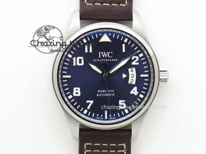 MIROTIME 0203 MARK XVIII Le Petit Prince IW327004 SS FKF 1:1 Best Edition Blue Dial On Brown Leather Strap Trendsetting 7117